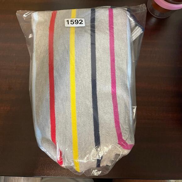 LA Ligne Sweater Women’s Size 1X Gray multi color strips - Picture 7 of 7